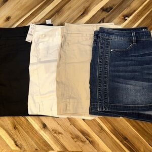 White House Black Market lot of 4 Black, White, Tan, Blue- Sz14, 1- NWT, 3- EUC